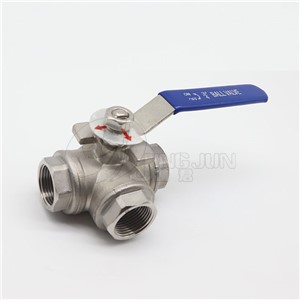 Three-way Internal Thread Ball Valve